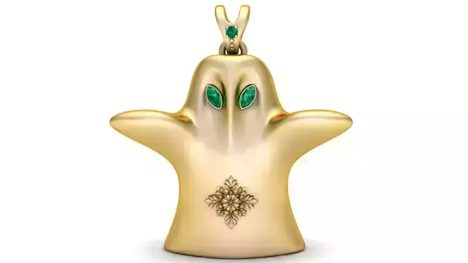 Elegant Gold Hamsa Hand Pendant  3D Printable Model