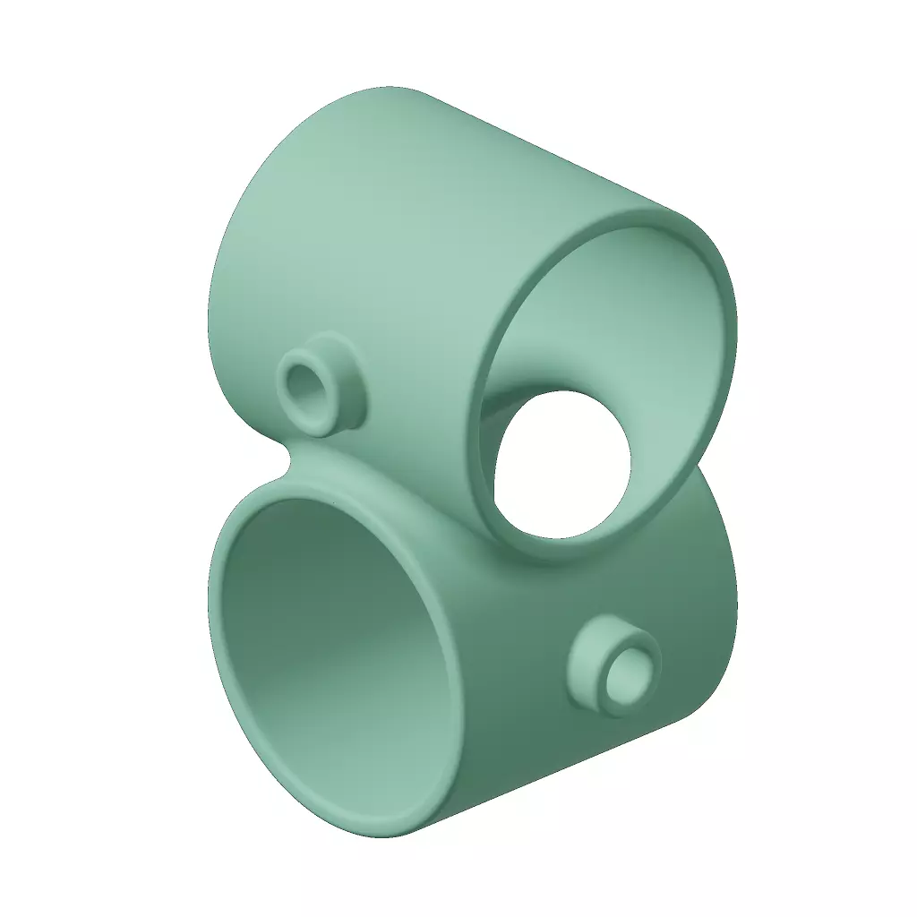 Plastic Crossover Pipe Fitting Toy 3D model
