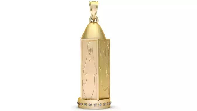 Gold Ghost Charm Pendant   3D Printable Model