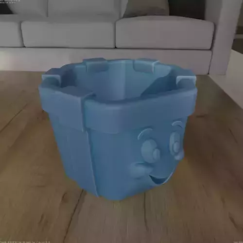 Cute Smiling Planter Candy Container STL