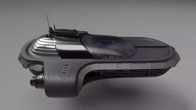 3D Landspeeder Hovercraft Vehicle 3D model