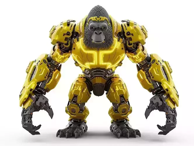 Sci-Fi Robot Assault Gorilla 3D Model