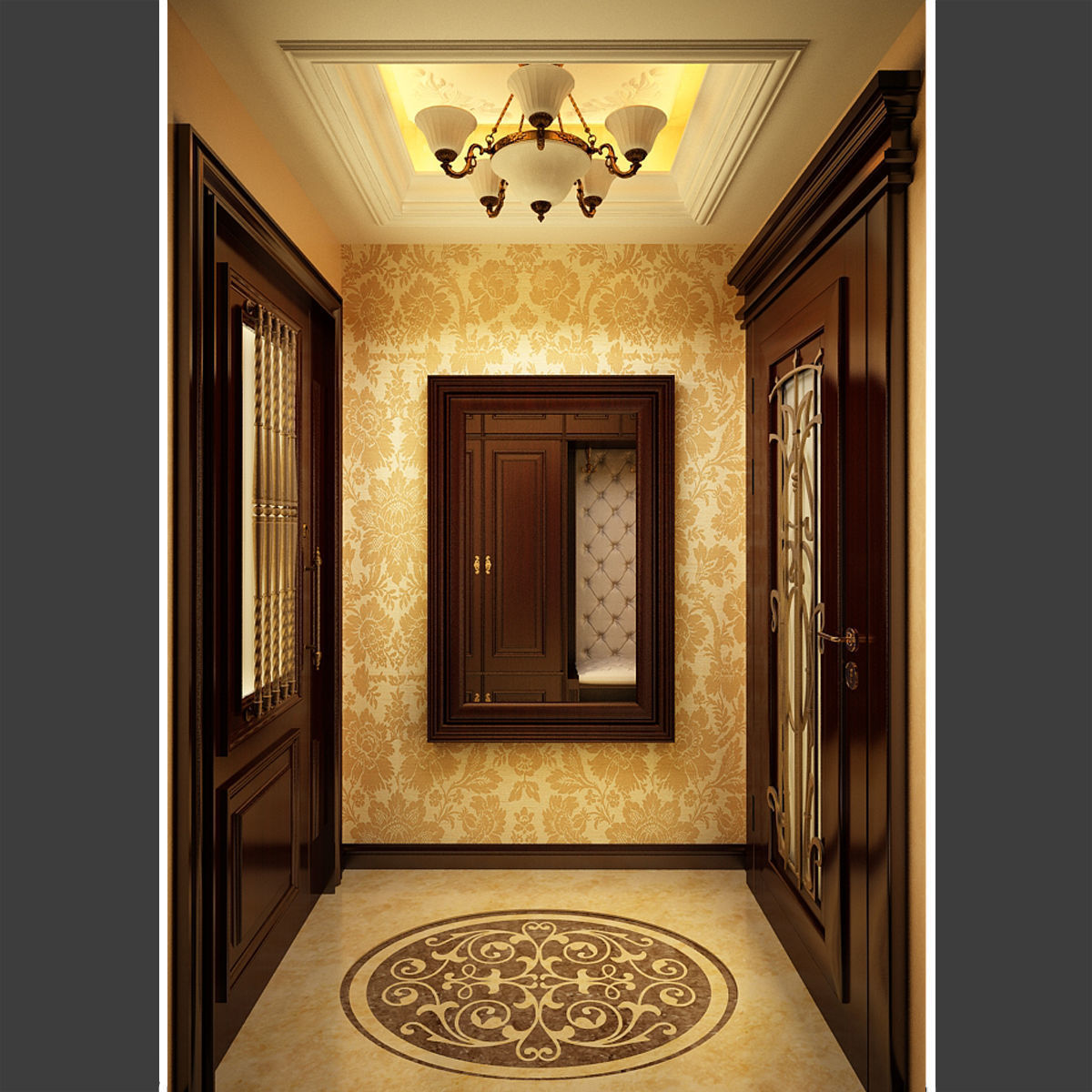 Classic House Vestibule 3D model_1