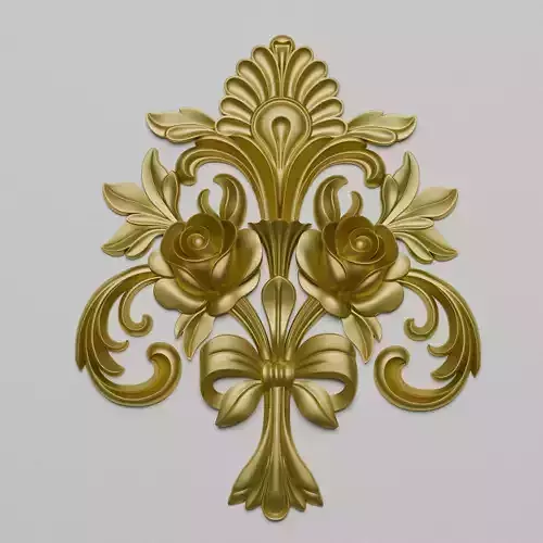 furniture 3d model cnc decor flower rose