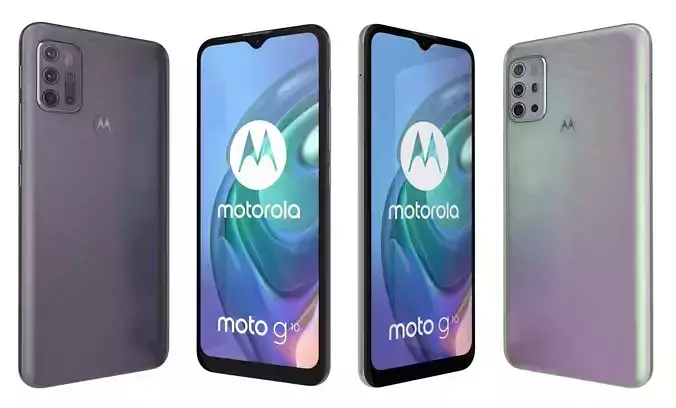 Motorola Moto G10 Aurora Grey And Iridescent Pearl High Poly