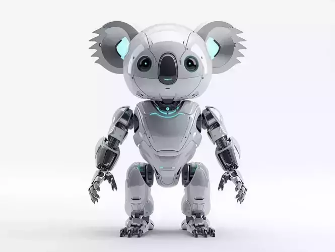 Sci-Fi Robot Companion Koala 3D Model