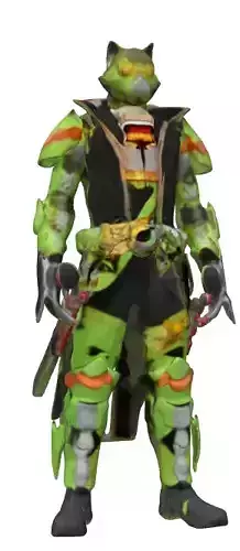 Futuristic Tiger Ninja Warrior