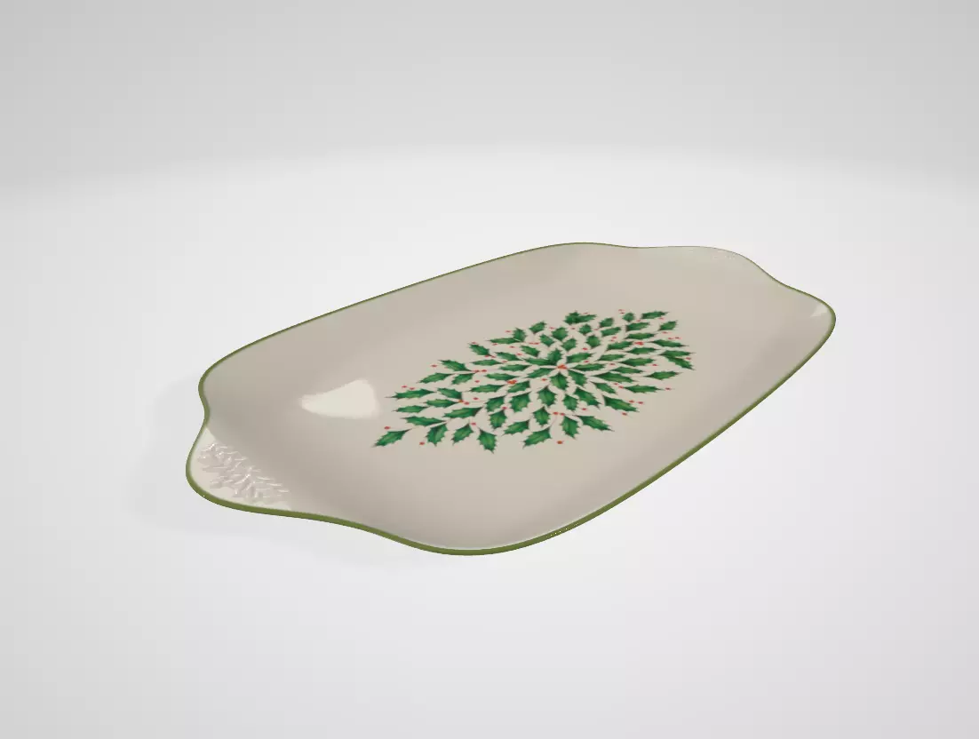Lenox Holiday Large Serving Platter Low-poly 3D model