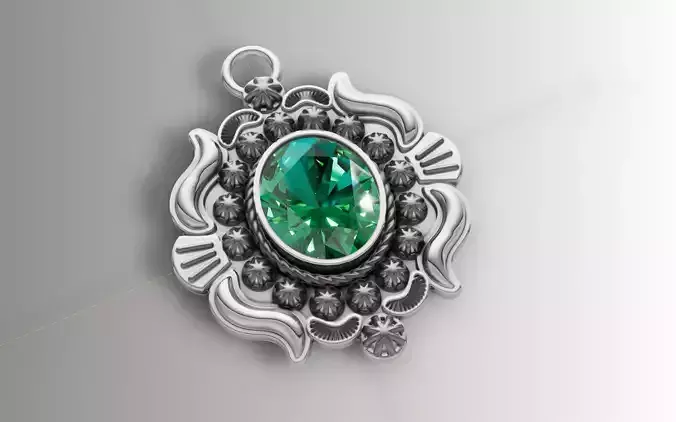 Native American Style Pendent Silver 925  File For Cad 