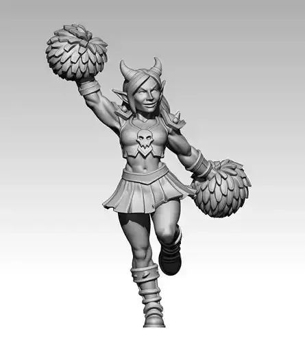 evil cheerleaders fantasy bowl team 3D print model