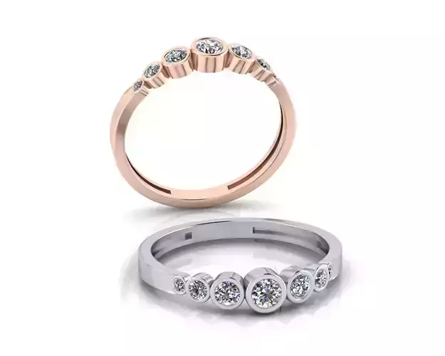 round bead setting jewelry ring