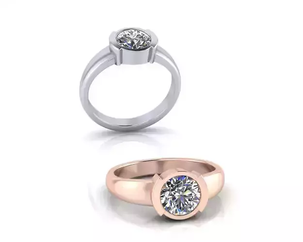 round bezel jewelry ring