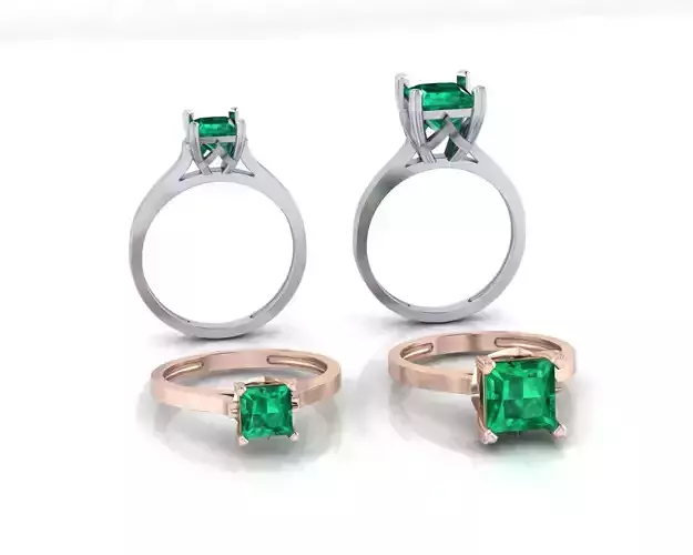 prince cut solitaire engagement jewelry ring 