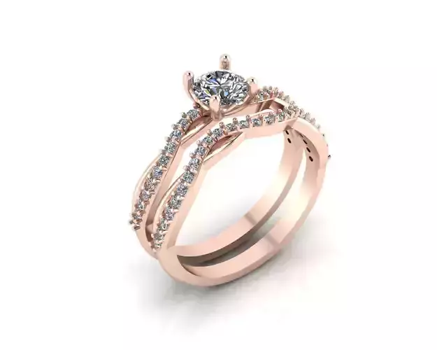 round solitaire engagement jewelry ring