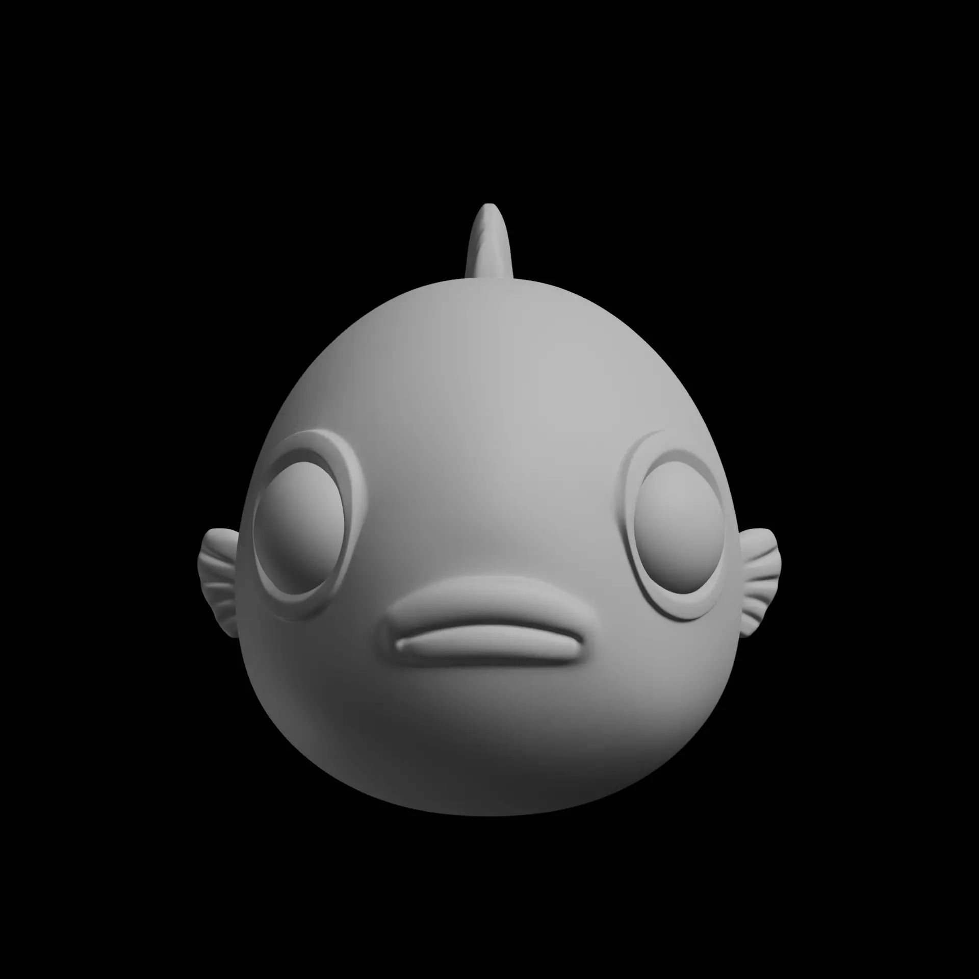 Stylized Puffer Fish Cartoon Animal 3D Model 3D print model