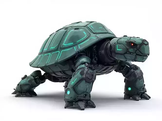 Sci-Fi Robot Armored Turtle 3D Model
