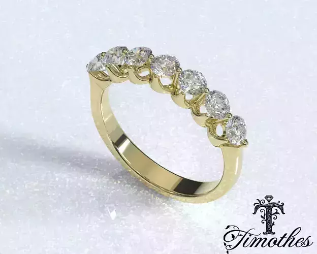 Timothes Diamond Ring 3D JewelryModel Printable 3D FR16