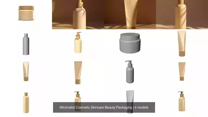 Minimalist Cosmetic Skincare Beauty Packaging