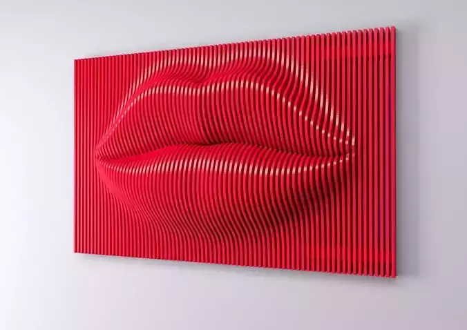 Parametric Lips Wall Decor
