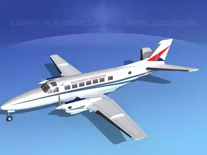 Beechcraft B99 Allegheny Commuter 1 3D model
