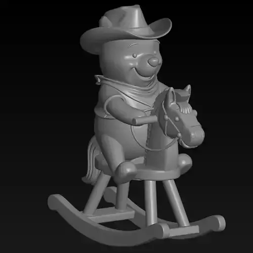 winnie the pooh bear and toy horse