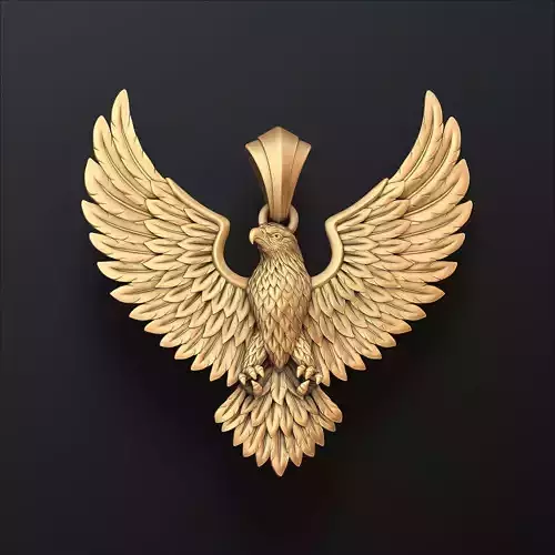 Eagle Pendant 3d v4