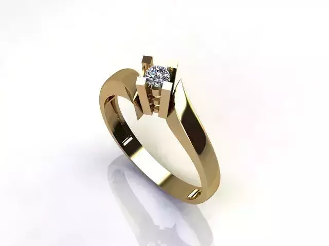 10 Pointer  Solitaire Ring For Diamond