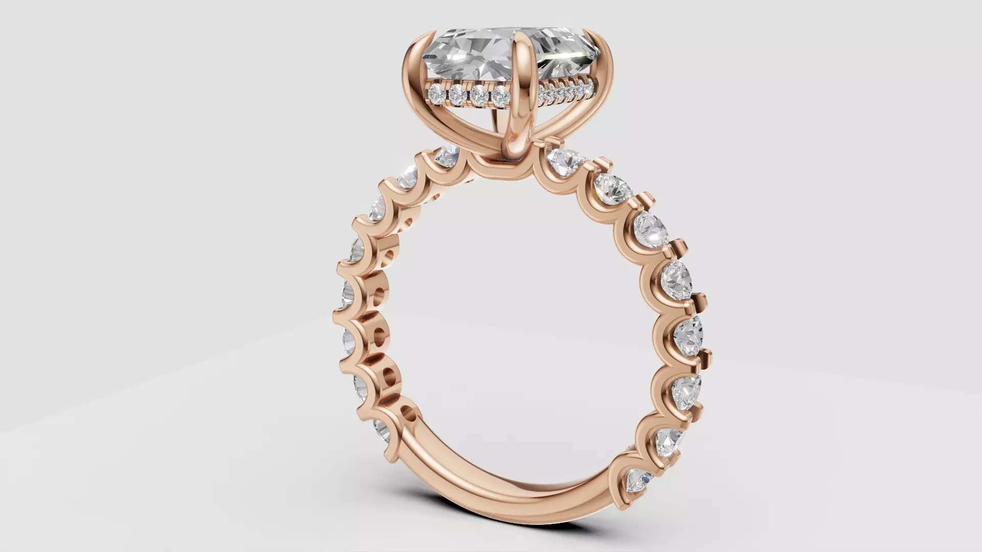 Solitaire Engagement Ring 3D print model