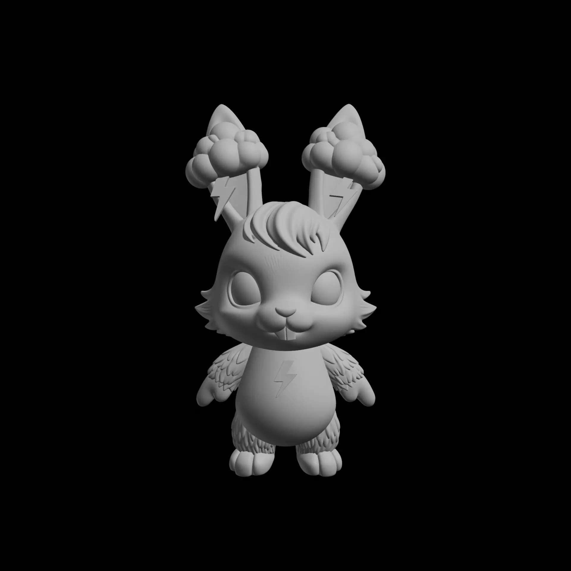 Thunder Bunny Fantasy Character 3D Model 3D print model