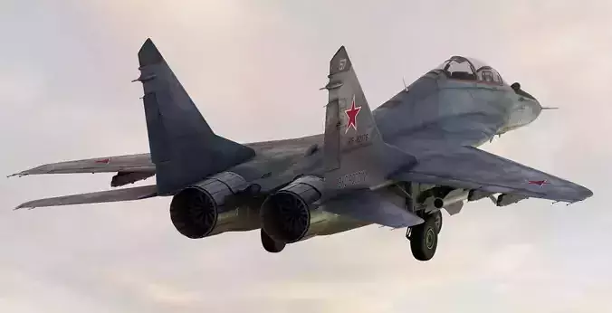 Russian Fighter Jet Mikoyan MiG-29UB Fulcrum B or C Tandem