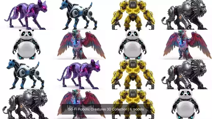 Sci-Fi Robotic Creatures 3D Collection