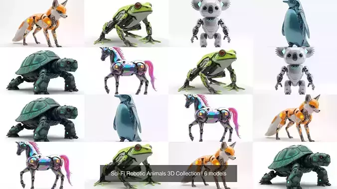 Sci-Fi Robotic Animals 3D Collection
