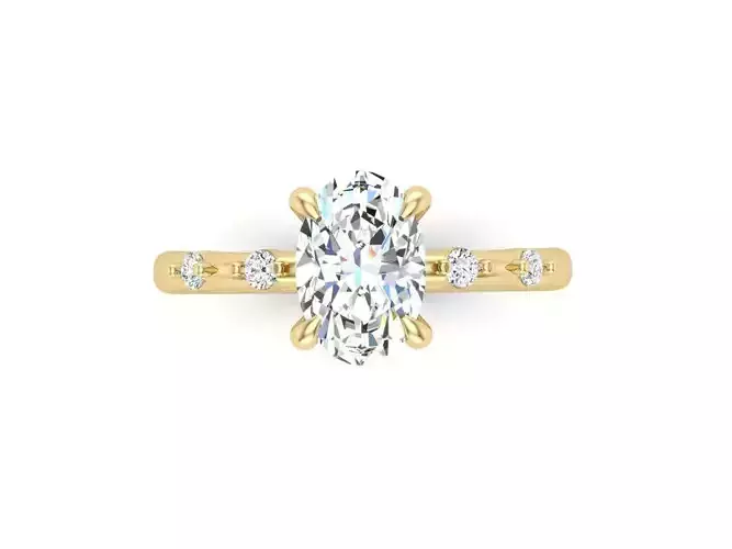 TWO IN ONE Oval Solitaire prong and basket BOTH 3dm