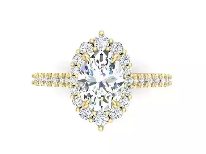 THREE VARIATOIONS IN ONE Oval Solitaire 3dm