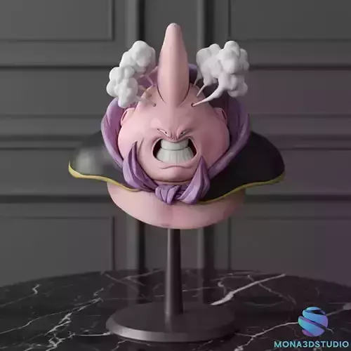 Majin Bu Angry Bust Dragon Ball Z STL 3D Print Model 