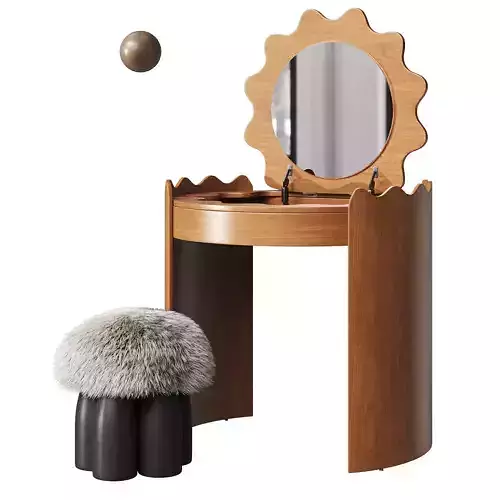 Dressing table Stacie and pouf Senufo