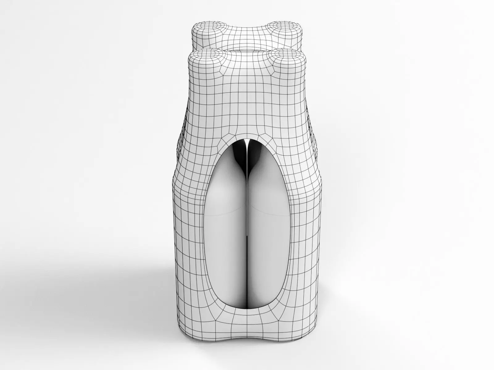 4 pack 330ml shrinkwrapped bottles 3D model_5