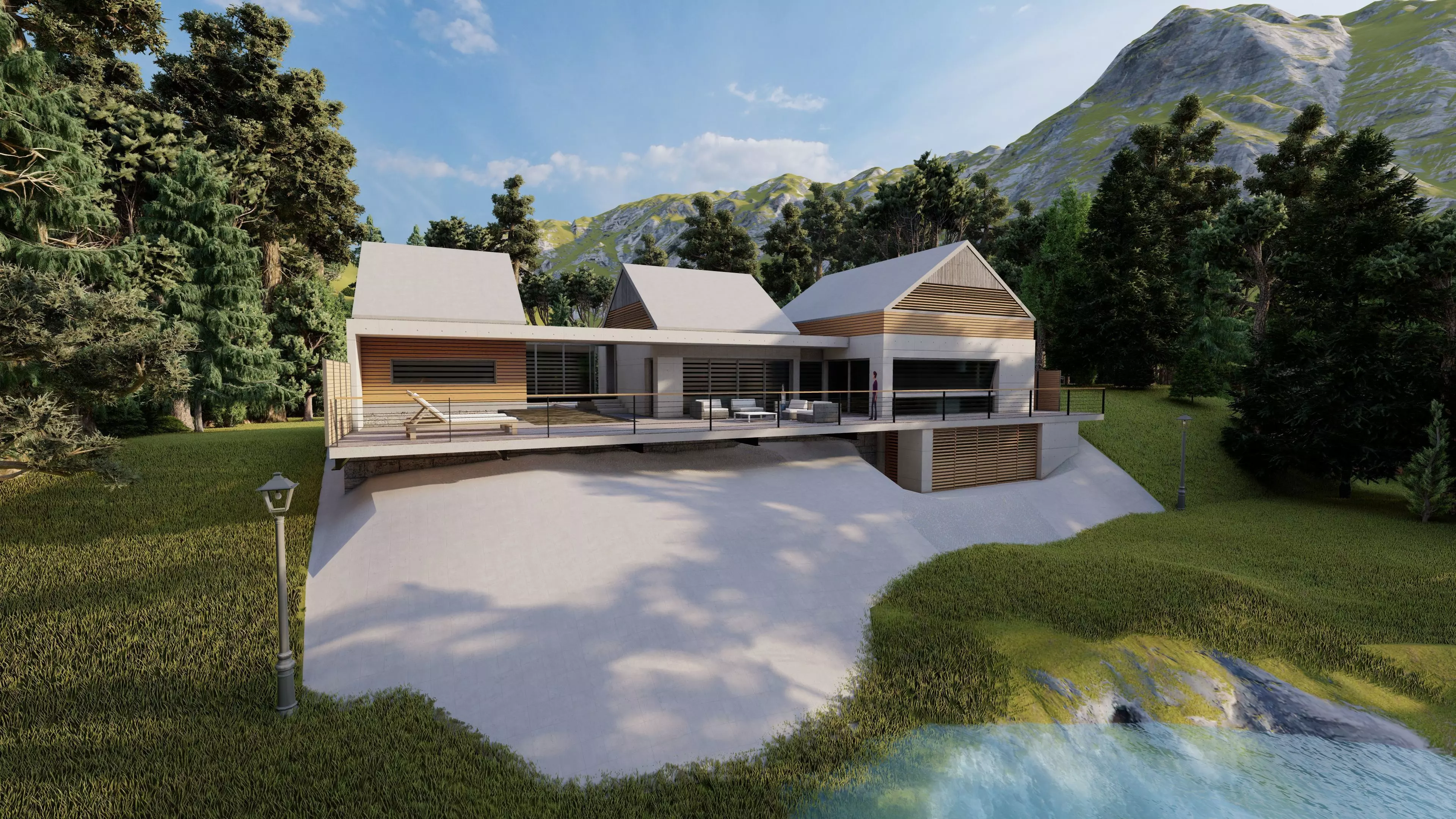 Casa Scene-villa-modern house 3D model