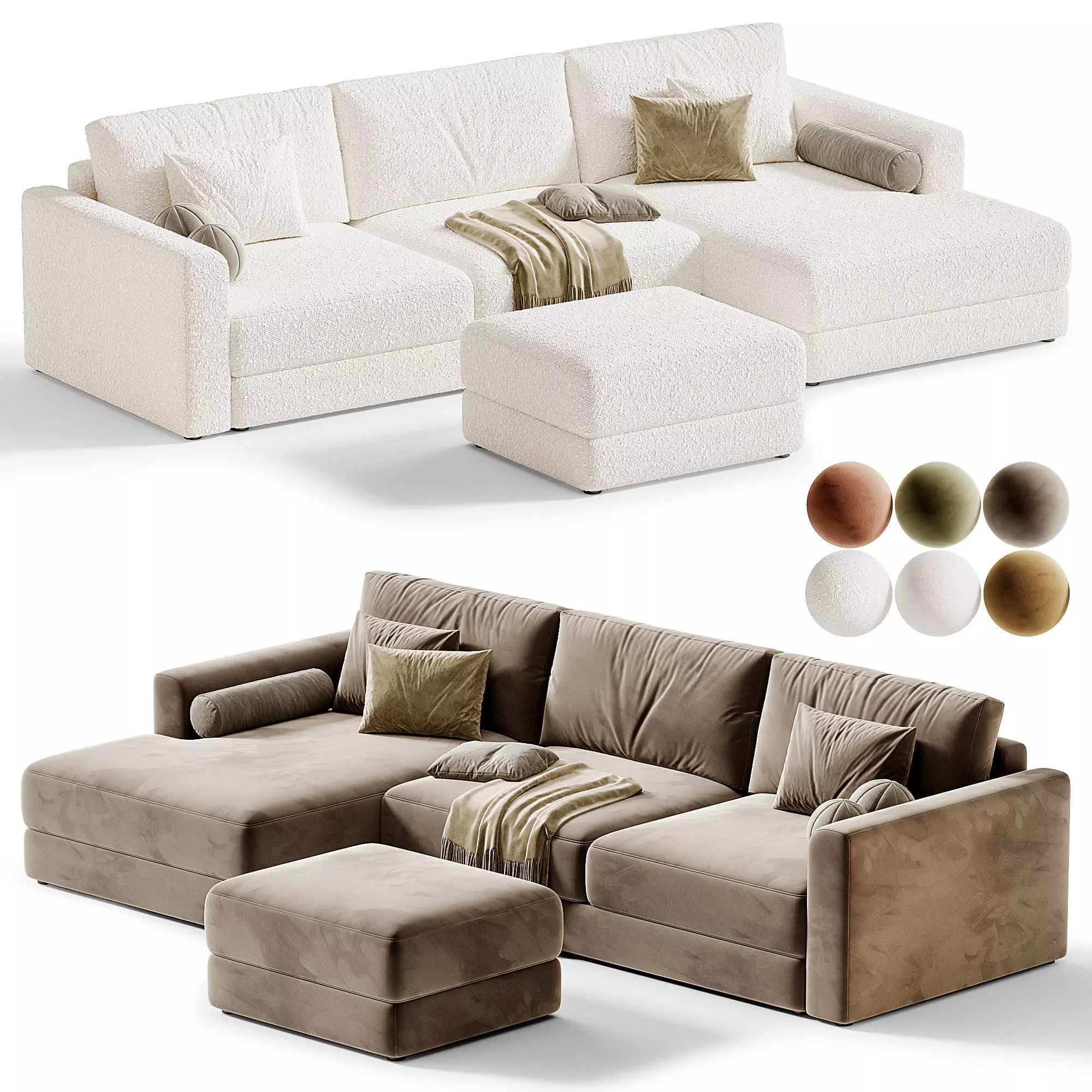 Cloud Sherlock Corner Sofa by Livingroom 3D model