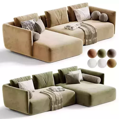 Cosy Corner Sofa by MDF Italia 3D model 3