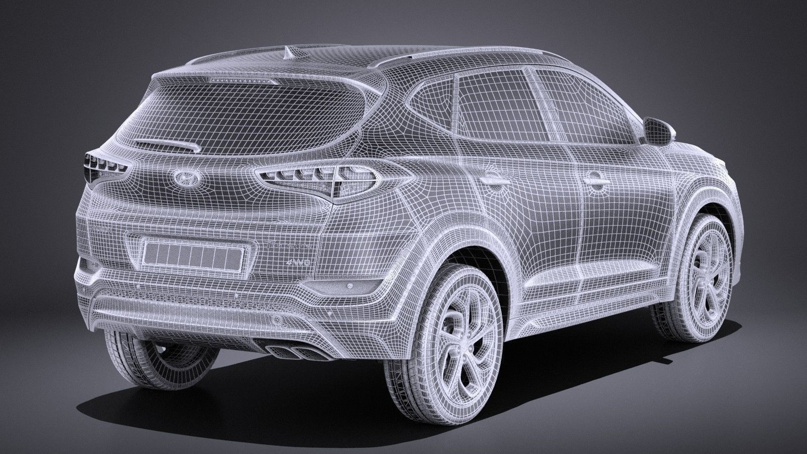 Hyundai Tucson EU-Version 2017 VRAY 3D model_13