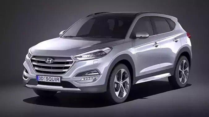 Hyundai Tucson EU-Version 2017 VRAY 3D model