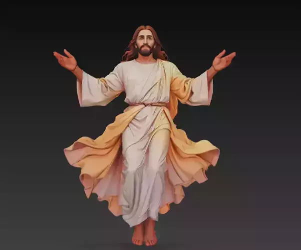Ascension Savior - Glorious Religious Sculpture 3D Model