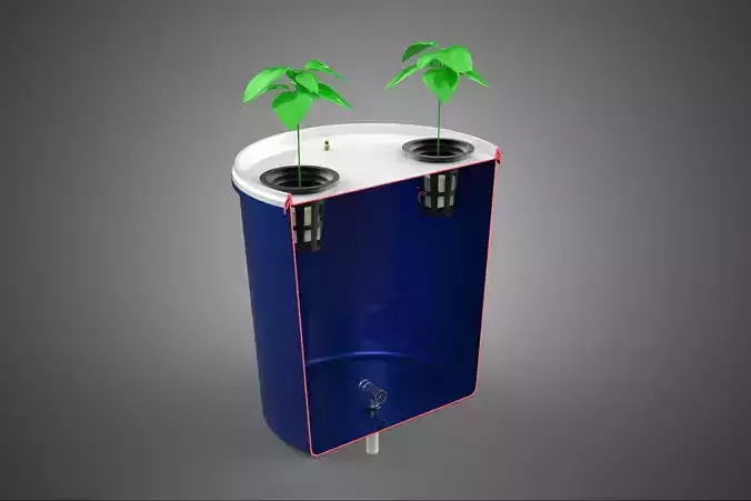 CUTAWAY DUAL PLANT BUCKET INDOOR GARDENING POT GROW CULTIVATION