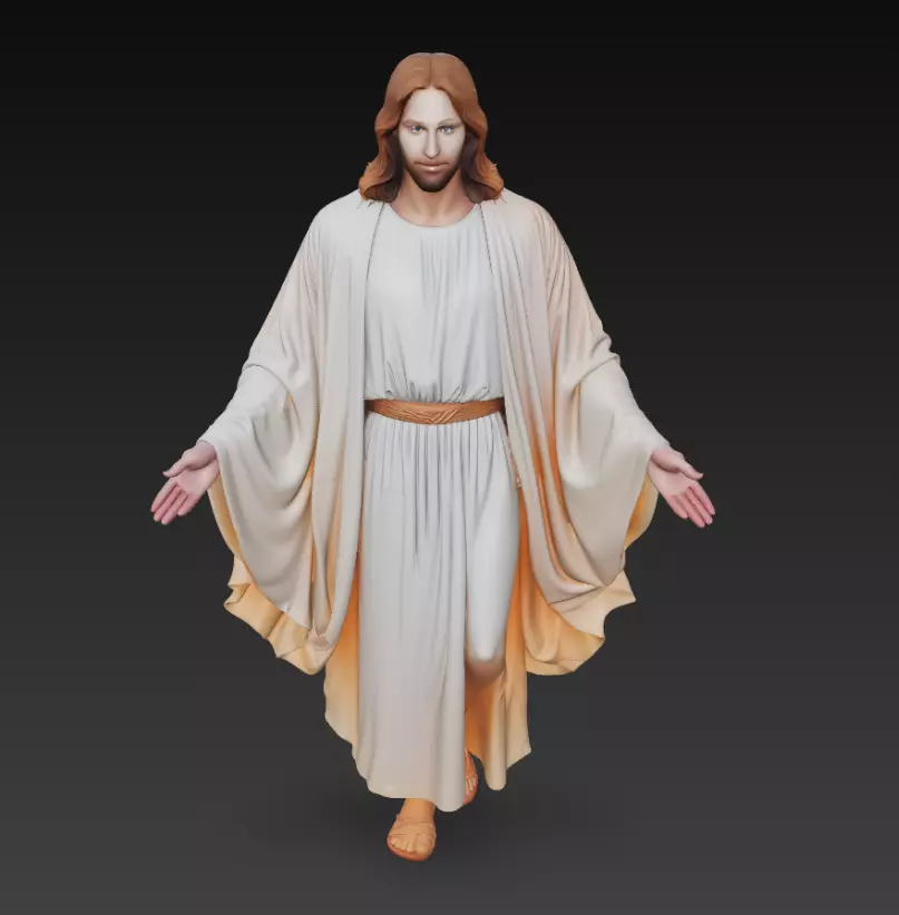 Divine Savior - Holy Religious Statue 3D Model 3D print model