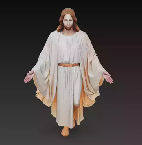 Divine Savior - Holy Religious Statue 3D Model