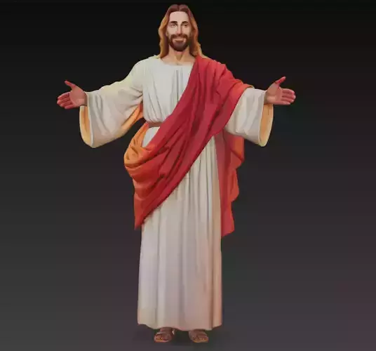 Sacred Redeemer Statue - Divine Religious Sculpture 3D Model 3D print model