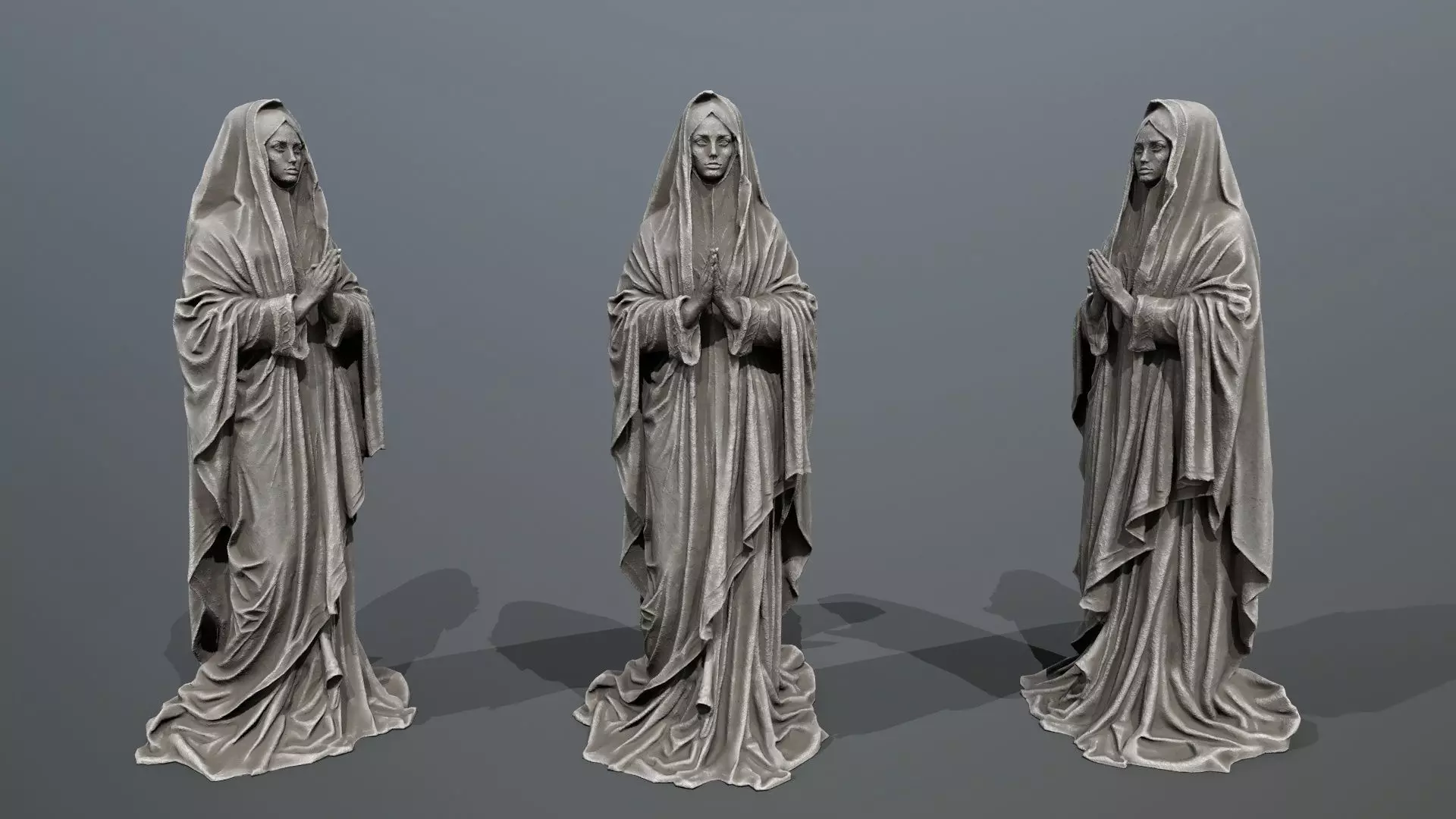 Woman Statue Low-poly 3D model