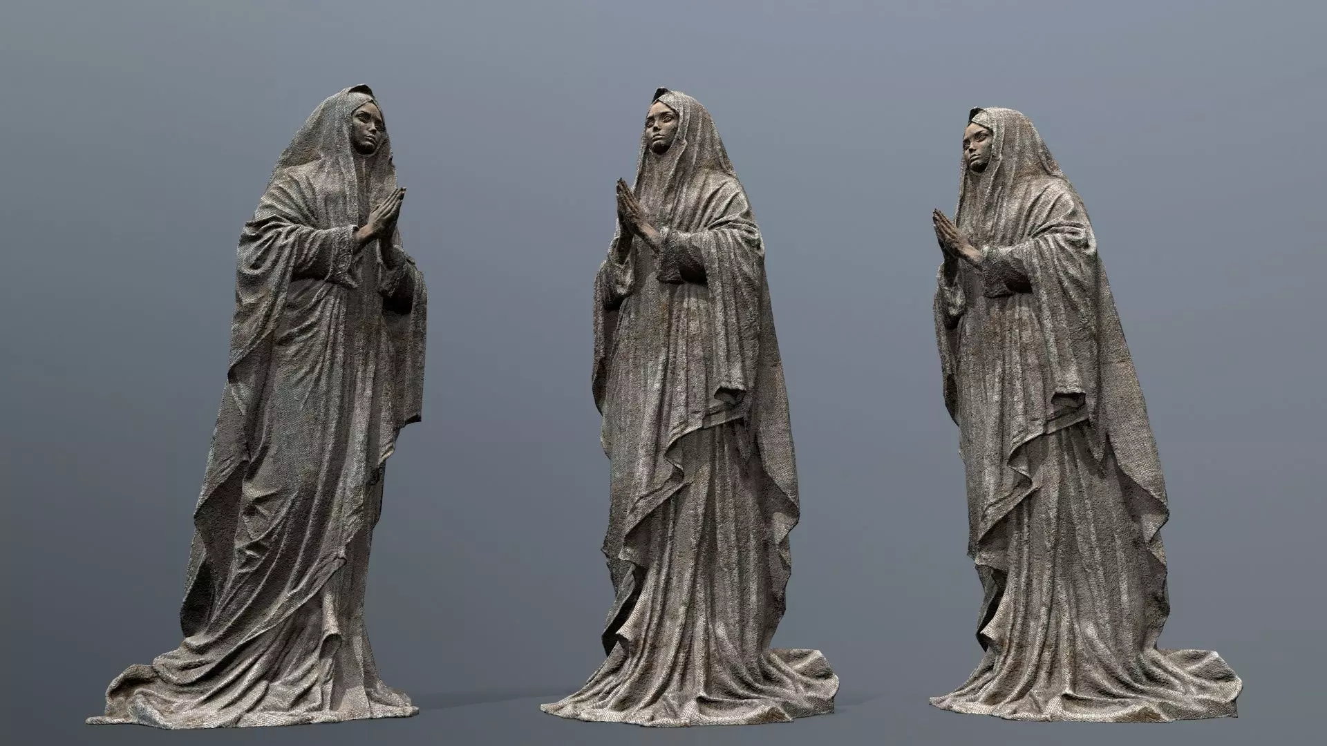 Woman Statue Low-poly 3D model