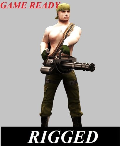 SWAT Gunner Low-poly 3D model